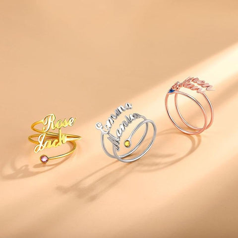 Personalized Infinity Name Ring